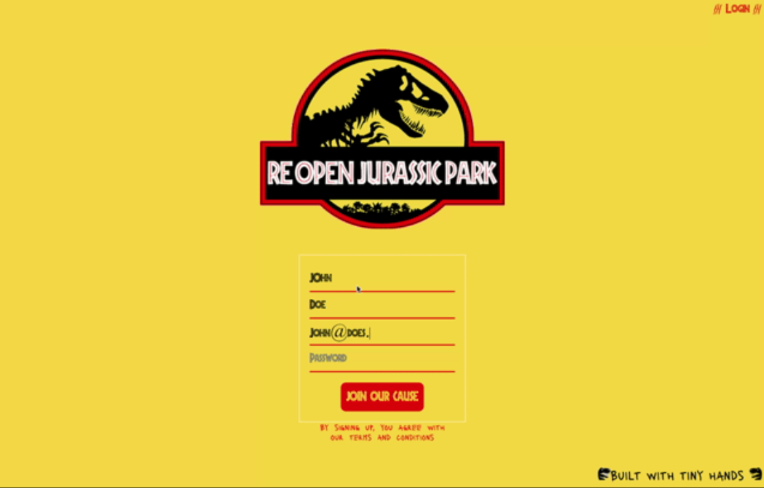 Jurassic Park Theme Petition